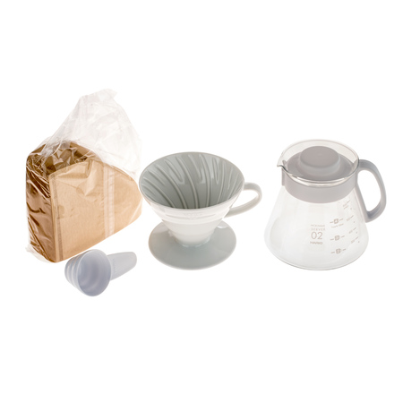 Hario V60 Dripper & Pot — White